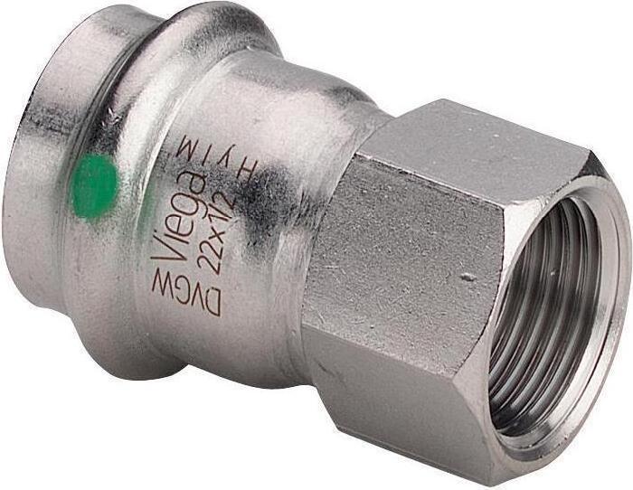 Produktbild Viega Sanpress Inox Übergangsstück mit IG, mit SC-Contur, Modell 2312, 18 mm x 3/4" (Pressverbindung)
