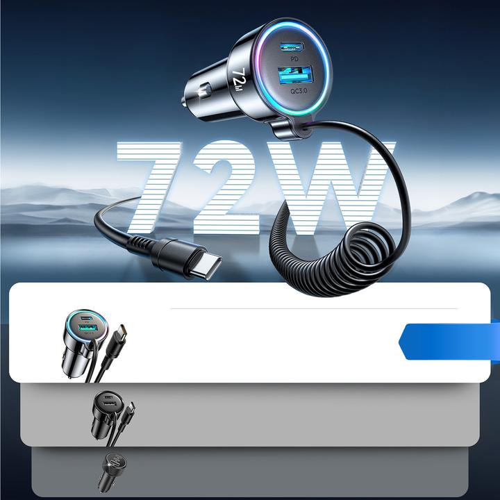 Produktbild Joyroom 3 in 1 Wired Car Charger