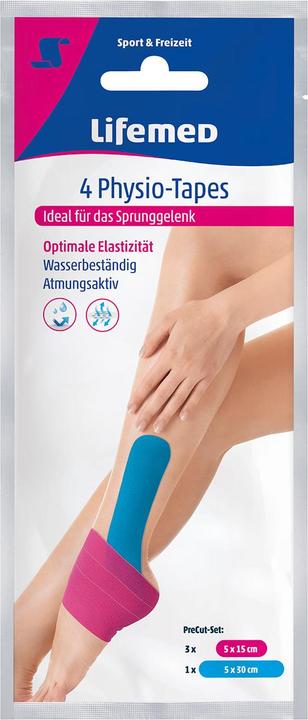 Actual product image Lifemed Physio tapes for the ankle joint, 4 pieces in 2 sizes (0.30 m)