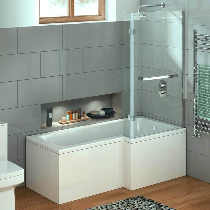 Actual product image Home Deluxe Shower tray not free-standing ALORA 170x85cm - Left (85 cm, 170 cm)