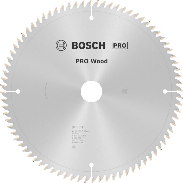 Actual product image Bosch Professional Zubehör PRO Wood circular saw blade, 254 x 2.5 x 30 mm