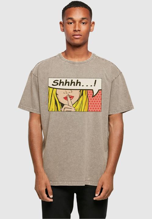 Actual product image Merchcode Silent Sign Comic Acid Washed Oversized Tee - 116363 (L)