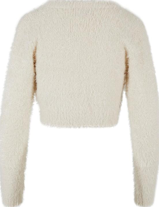 Actual product image Urban Classics Ladies Tied Cropped Feather Cardigan - 117653 (4XL)