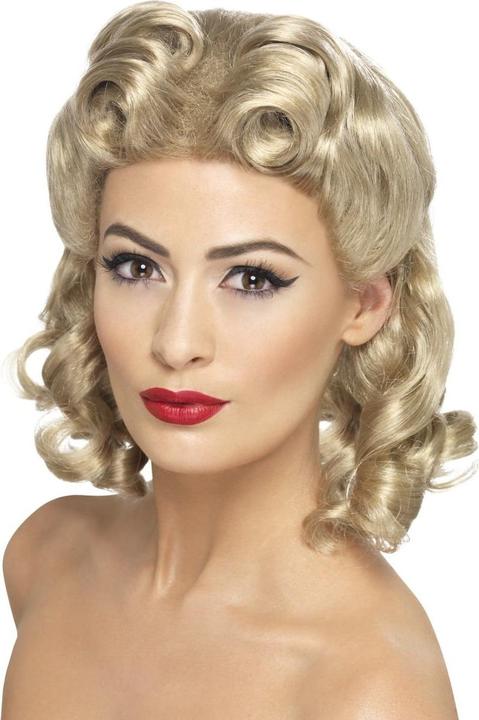 Actual product image Smiffys 40s sweetheart wig blonde with curls