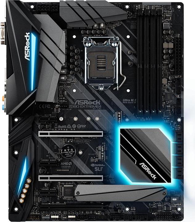 Actual product image AsRock Z390 Extreme4, ATX, LGA1151 (LGA 1151, Intel Z390, ATX)
