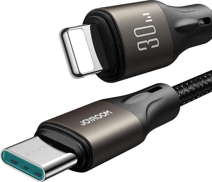 Actual product image Joyroom Cable Light-Speed USB-C to Lightning SA25-CL3, 30W, 1.2m (black) (1.20 m, USB 3.2 Gen 1, 30 W)