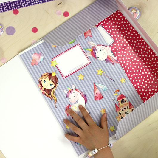 Produktbild Papierdrachen Schulmappe 2er Set DIN A4 - Einhorn (VE 4) (A4, 2 x)
