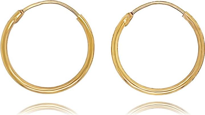 Leyda Creolen (Silber 925 1 Mikron Gelb Vergoldet 18k)