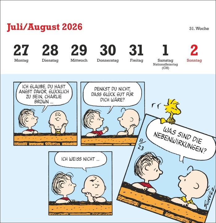 Produktbild Peanuts Premium-Postkartenkalender 2026 (Harter Einband, Deutsch)