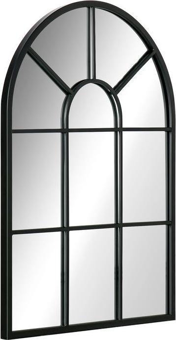 Produktbild Swisshandel24 Wandspiegel Fensterspiegel 70x50 cm, Metallrahmen, Schwarz (70 x 50 cm)