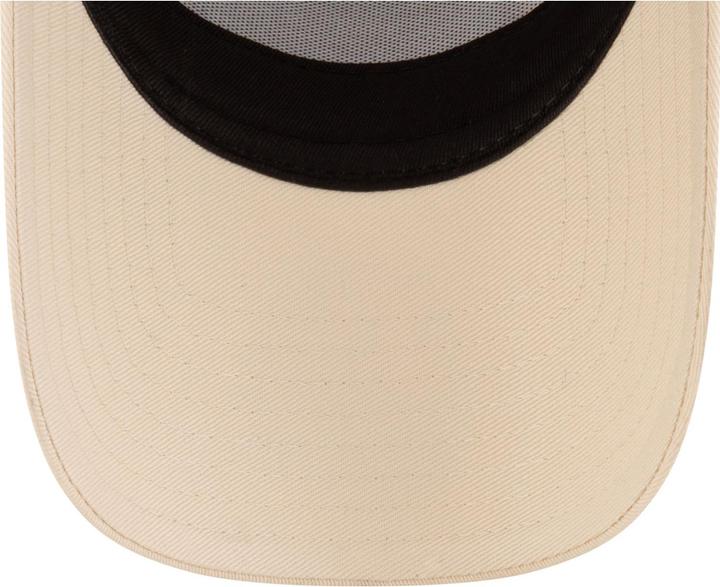 Actual product image New Era Adjustable A-Frame Trucker Cap - RETRO PATCH beige