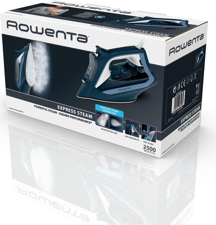 Produktbild Rowenta Express Steam DW4308 Dampfbügeleisen Microsteam 300 Laser-Grundplatte (2500 W, 150 g/min)