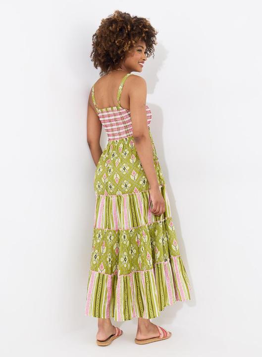 Image du produit Joe Browns Checkered Shirred Bodice Embellished Maxi Dress