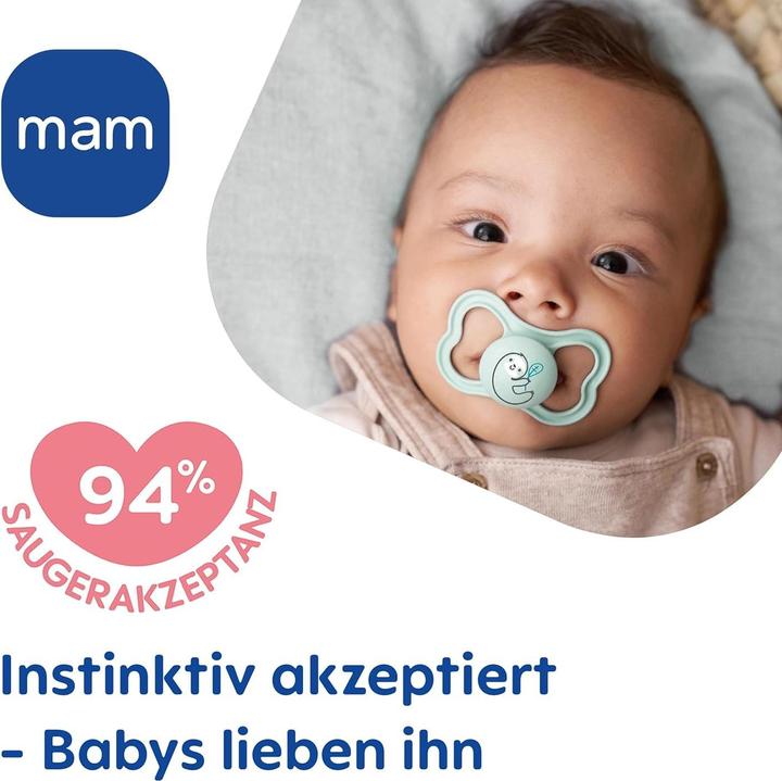 Produktbild MAM Supreme Silikon Schnuller, 2 Stück, 6-16 Monate (2 x, 6 - 16 Monate)
