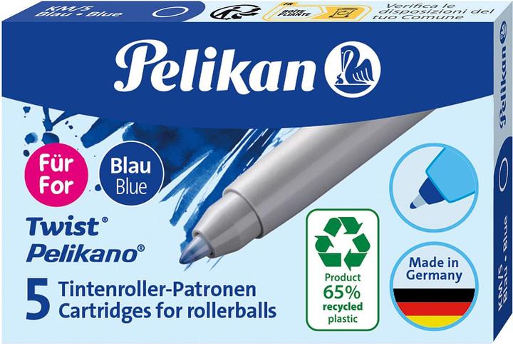 Pelikan Tintenpatrone Eco 5ST blau (Blau, 0.30 mm)