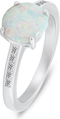 Produktbild Brilio Silver - Charming silver ring with opal and zircons RI107W - Circuit: 56 mm (56)