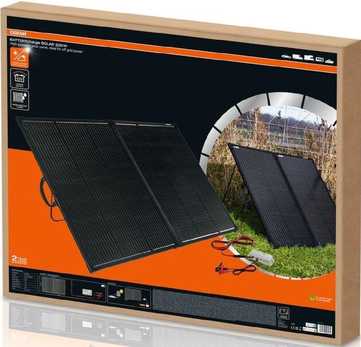 Actual product image Osram BATTERYcharge SOLAR 200W Monokristallines Solarmodul 200 W 12 V, 5 V (200 W, 13.90 kg)