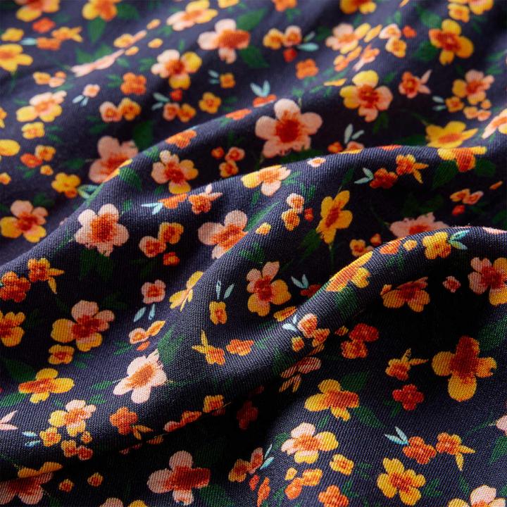 Produktbild VidaXL Kinderkleid mit Langen Ärmeln Marineblau 128,Material: 100 (128)