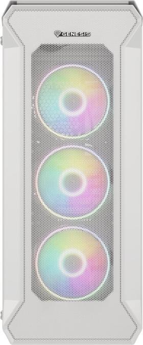 Image du produit Genesis NATEC PC case Irid 505 ARGB Baltas midi Tower (mATX, ATX, Mini-ATX)