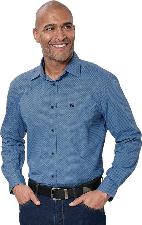 Actual product image Atlas For Men Mens Patterned Poplin Shirt (XXL)