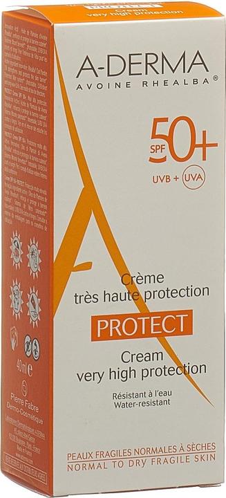 Actual product image A-Derma PROTECT Cream SPF50+ (Sun cream face, SPF 50+, 40 ml, 59 g)