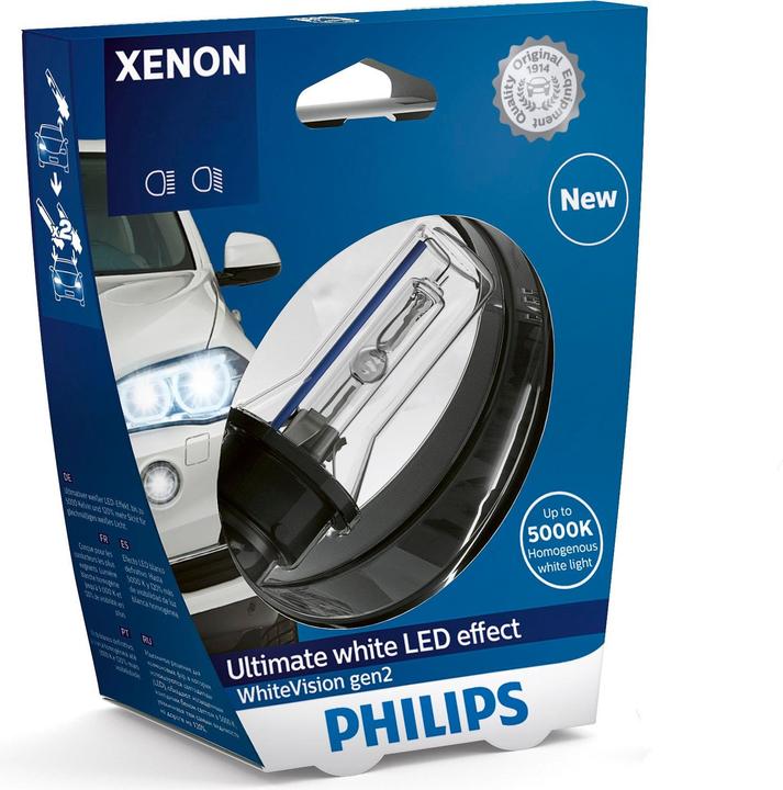 Actual product image Philips Xenon headlight lamp WhiteVision Gen2 (D1S)