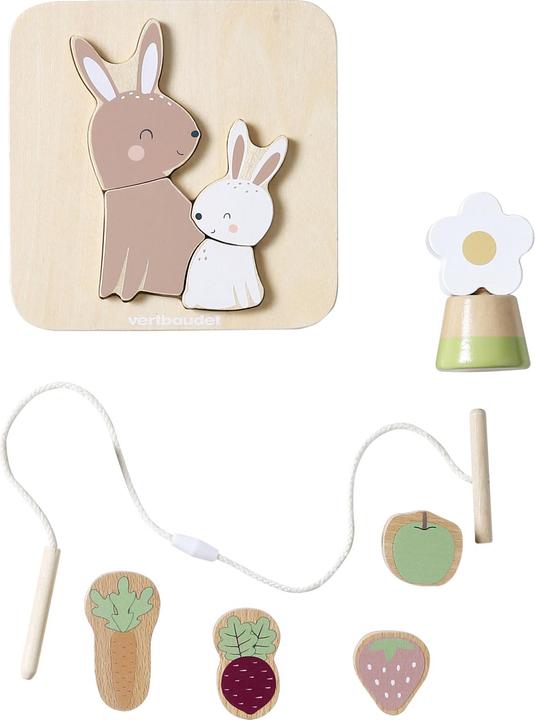 Produktbild Vertbaudet 3er-Set Baby Motorik-Spielzeug aus Holz FSC®