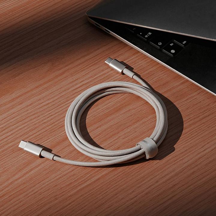 Actual product image Baseus Cable USB-C to USB-C Tungsten Gold, 100W, 2m (gold) (2 m, USB 2.0, 100 W)
