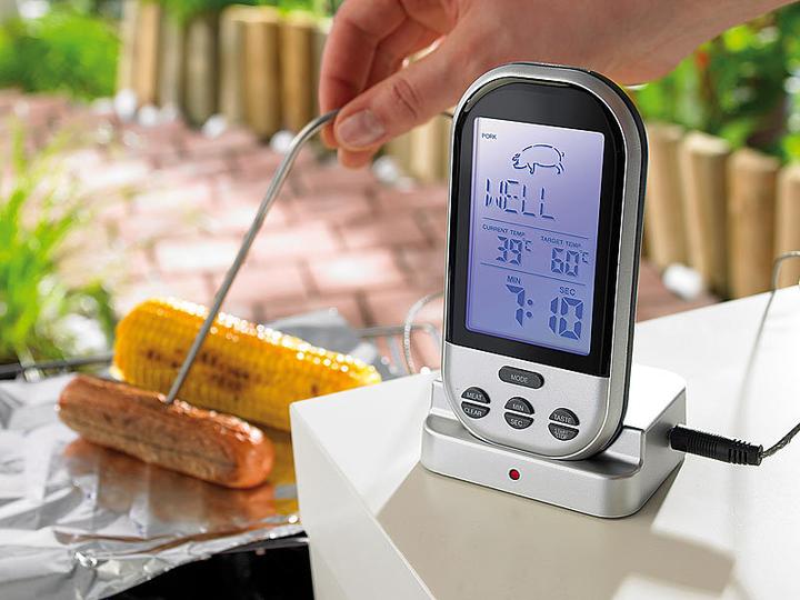 Produktbild Rosenstein & Söhne Funk-Brat-/Grillthermometer mit externem Display