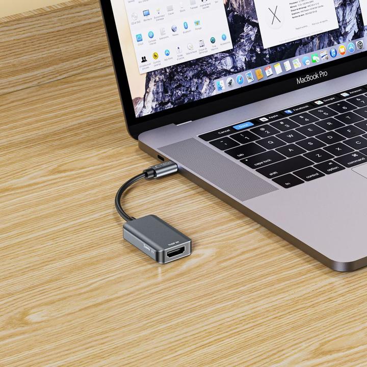 Actual product image Tech-Protect UltraBoost USB-C (Male) / HDMI (Female) 4K 60Hz Adapter - Black (USB-C, 4.50 cm)