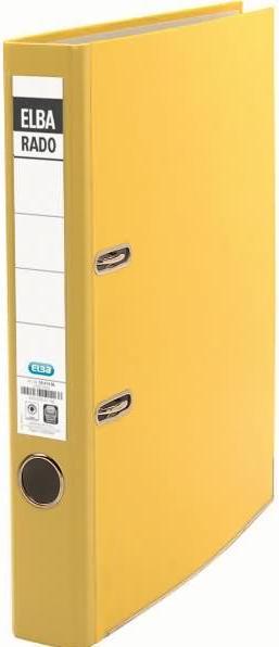 Image du produit Elba Classeur rado brillant, largeur du dos : 50 mm, jaune DIN A4, couverture extérieure / intérieure en (A4, 50 mm, 1 pièce(s))