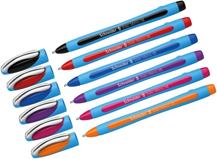 Produktbild Schneider Slider Memo Violett Stick-Kugelschreiber Extradick (e) (Farbig sortiert, 6 x)
