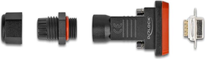 Produktbild Delock Adapter D-Sub HD 9 Pin Buchse mit Gehäuse IP67 wasserfest (Sub-D 9, 8 cm)