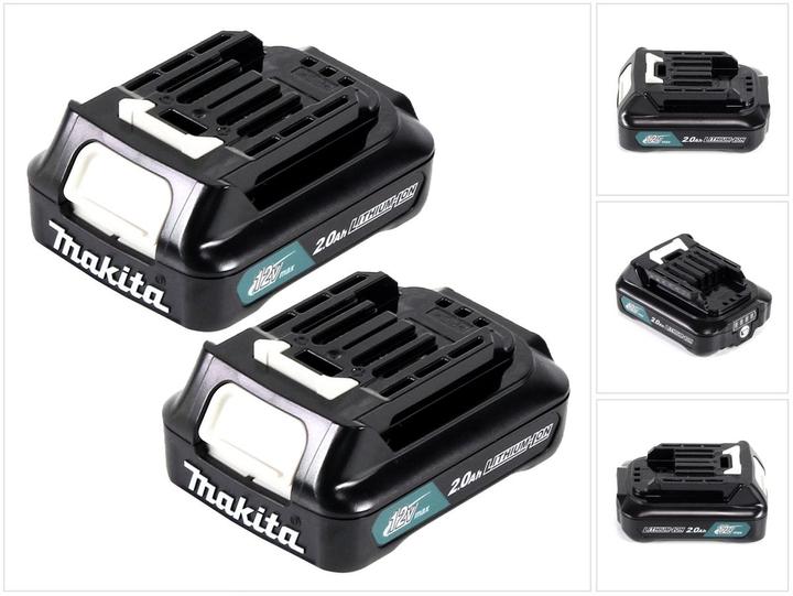 Produktbild Makita Akku Power Set Li 12V mit 2x BL1021B Akku 2,0Ah ( 2x 197396-9 ) - Nachfolger von BL1020B (12 V)