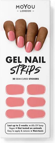 Produktbild MoYou London Gel Nail Strips (Nagellackentferner, Flamingo Blush)