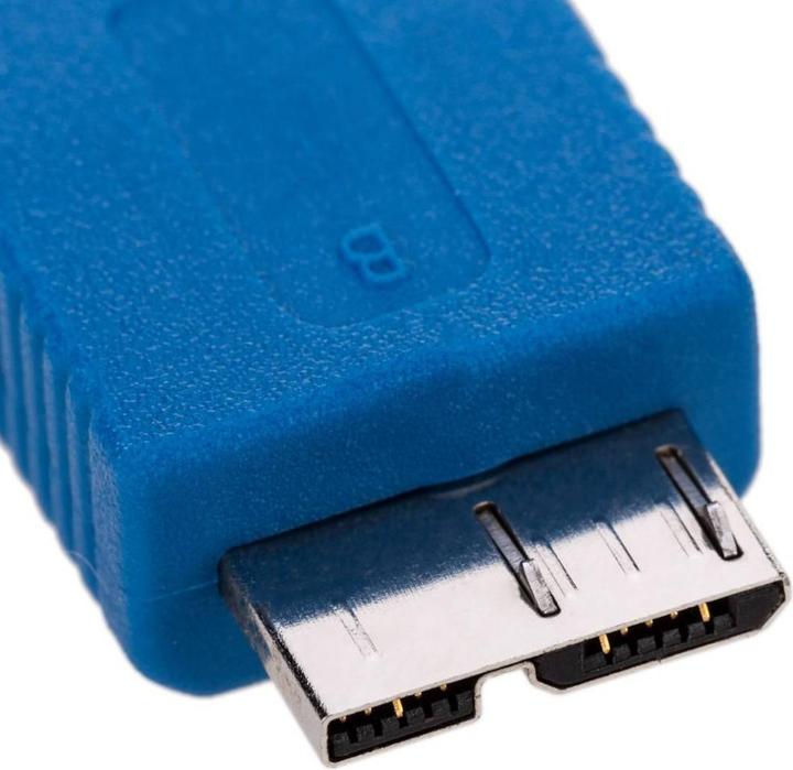Actual product image Techly USB3.0 flat cable plug type A plug micro B bl (1 m, USB 3.2)