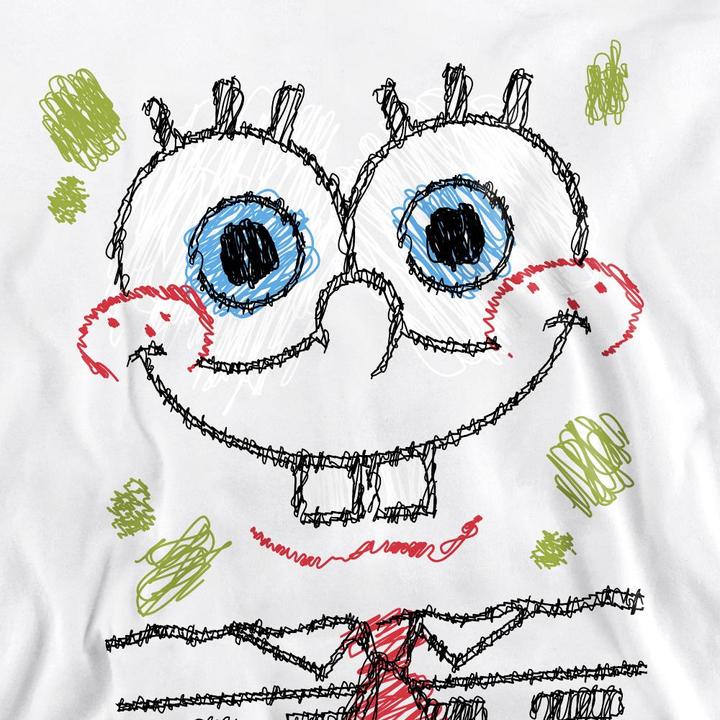 Immagine prodotto Spongebob Squarepants Felpa Sorriso a Scarabocchio Adulto Unisex (XXL)