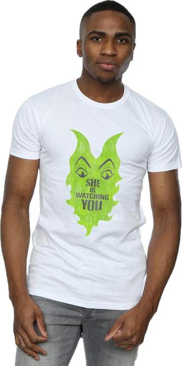 Actual product image Disney Mens The Descendants Maleficent She Is Watching T-Shirt (XXL)