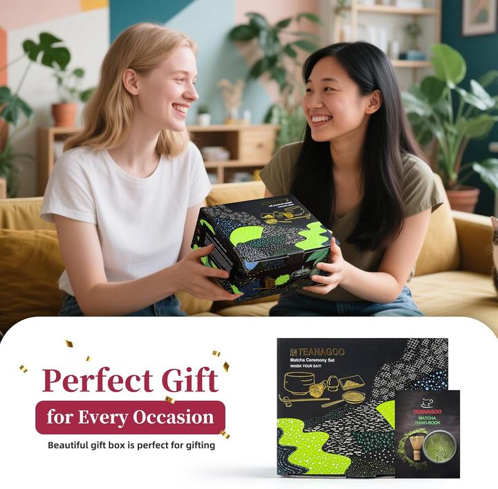 Immagine prodotto Teanagoo 7-teiliges Matcha-Tee-Set mit Bambus-Schneebesen