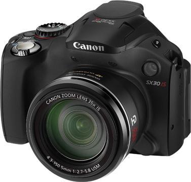 Canon Powershot SX30, 14MP, 35x Zoom, HD-Movies, Schwarz (1/2,3'')