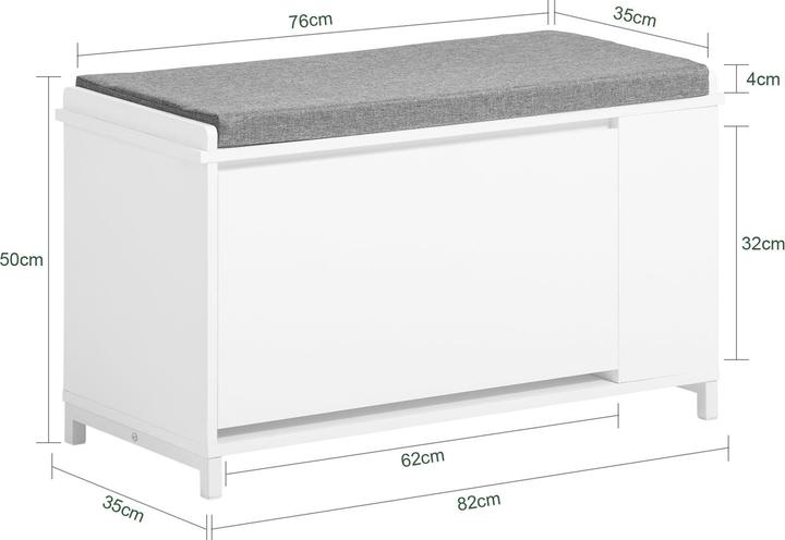 Immagine prodotto SoBuy Ribaltina per scarpe (82 x 35 x 50 cm)