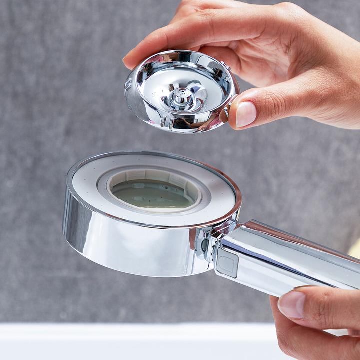 Produktbild InnovaGoods Doppel-Dusch-Brause mit 3-in-1-Spender Xawara (2 Strahlarten)