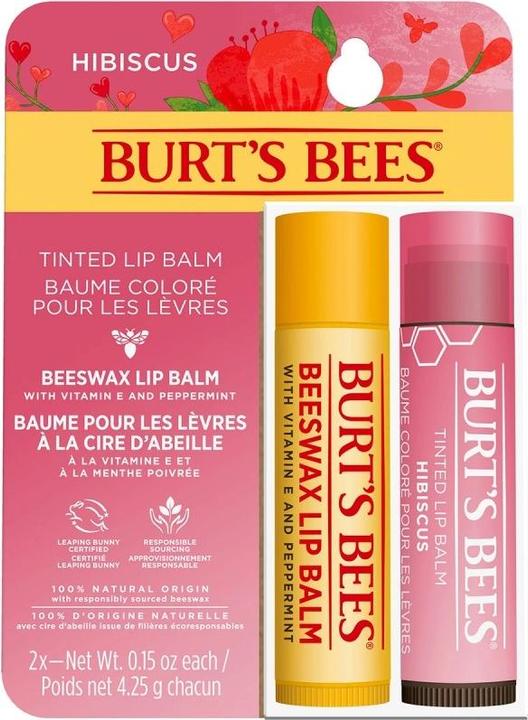 Burt's Bees Lip Balm Duo Gift Box (tinted lip care, Care pencil)