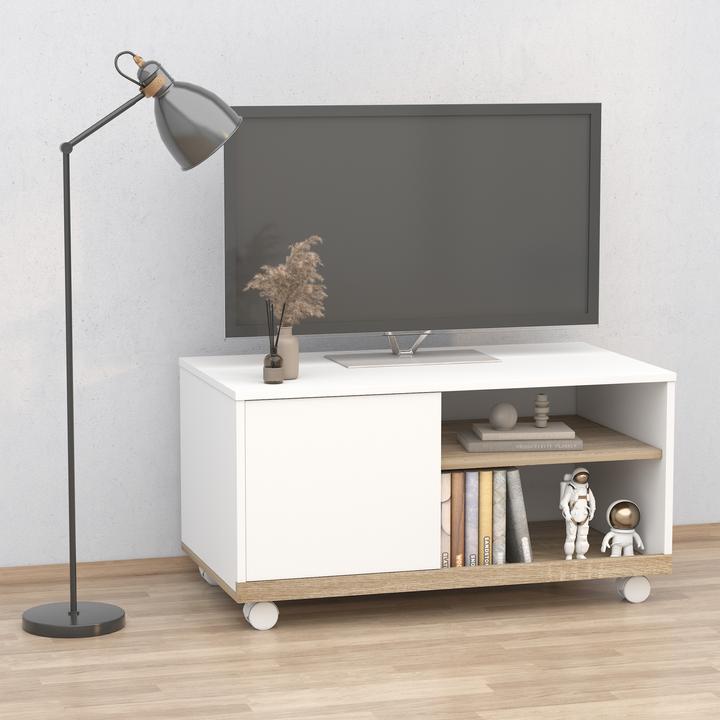 Produktbild Homcom TV-Schrank mit Rollen (80 x 45 x 39.5 cm)