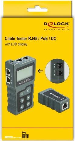 Image du produit Delock Testeur de réseau RJ45 et PoE