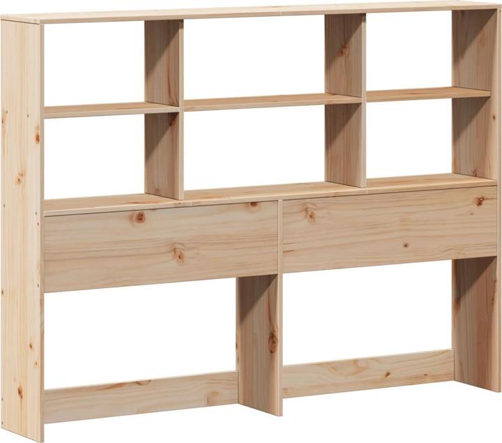 Produktbild VidaXL Massivholzbett Holzbett Bett Doppelbett mit Regal ohne Matratze 160x200cm (160 x 200 cm)