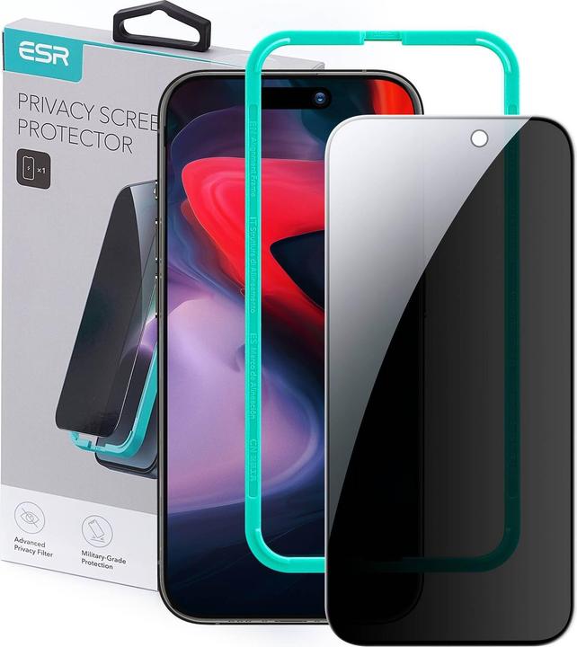 Produktbild ESR Tempered-Glass Privacy Displayschutz (1 Stück, Apple iPhone 15 Pro)