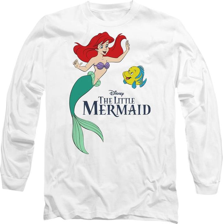 Immagine prodotto The Little Mermaid Maglietta Ariel e Flounder Adulto Unisex (M)
