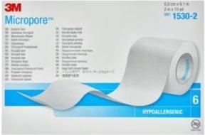 3M MICROPORE WEI 9.10MX5.00CM (6 x)