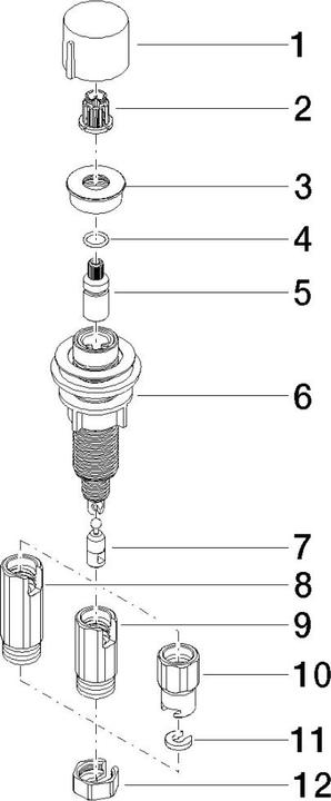 Actual product image Dornbracht Dornb eccentric actuation with rotary knob chr